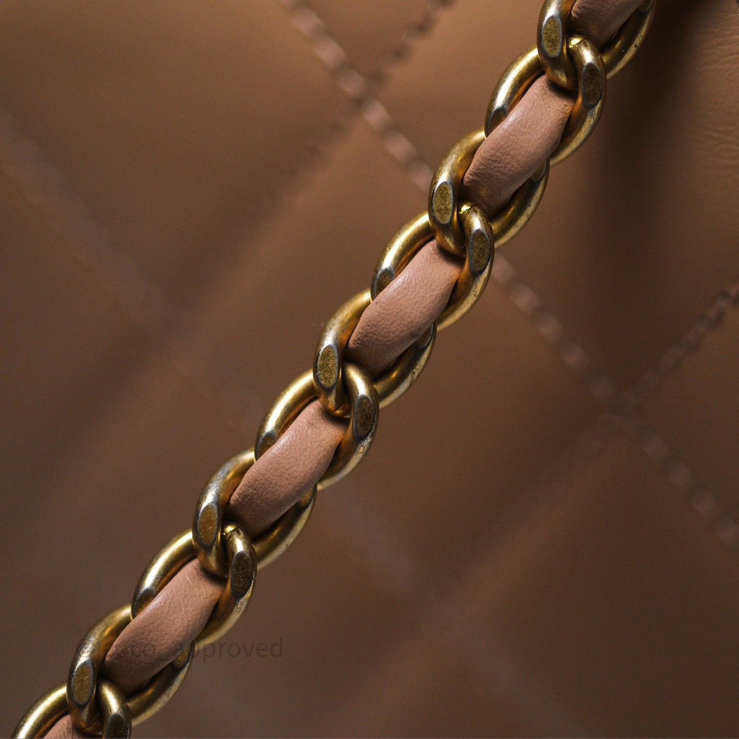 Chanel Quilted Small Perfect Fit Adjustable Beige Calfskin Gold Hardware 21A