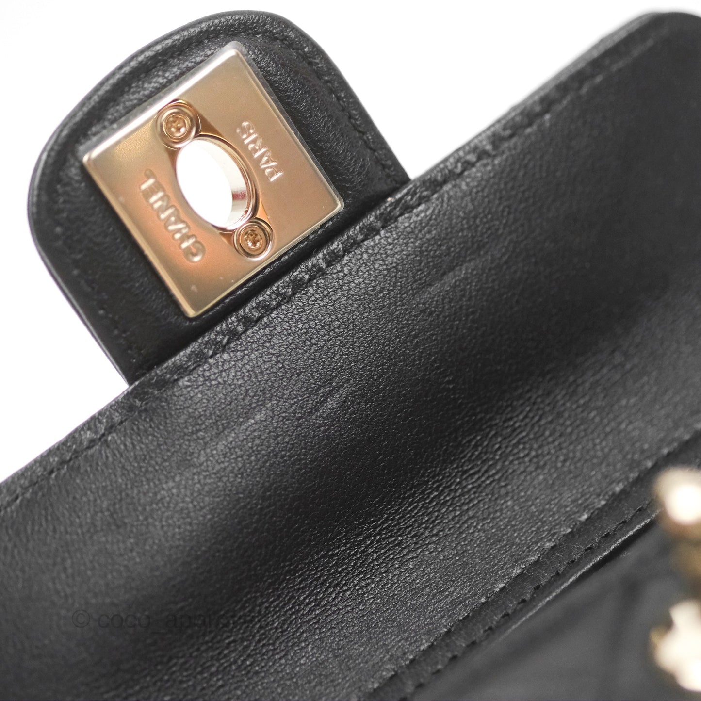 Chanel Small Heart Bag Black Lambskin Gold Hardware 22S