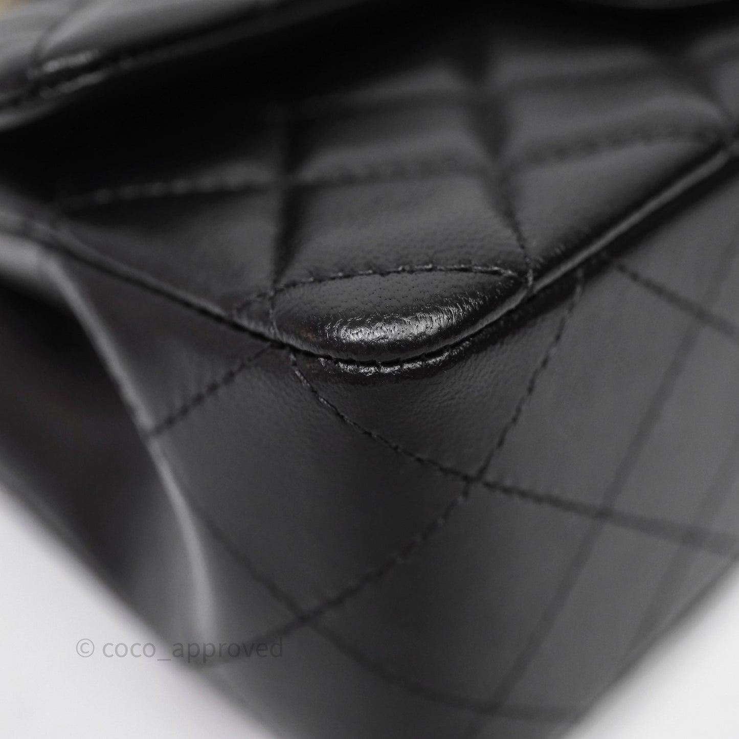 Chanel Quilted Mini Rectangular Black Lambskin Gold Hardware