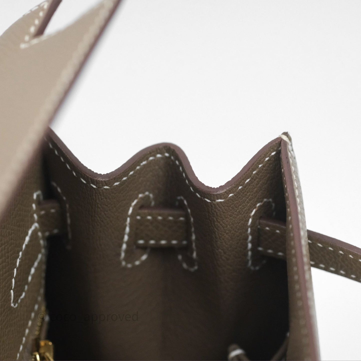 Hermès Kelly 25 Sellier Etoupe Epsom Gold Hardware
