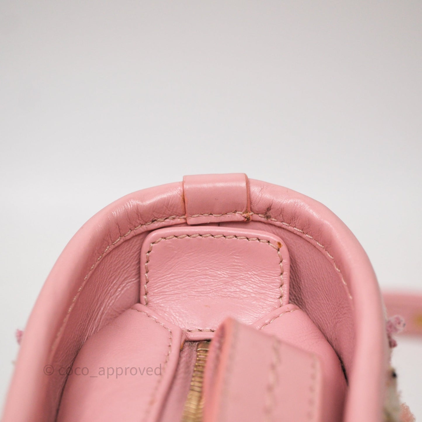Chanel Small Gabrielle Hobo Quilted Pink Tweed Aged Calfskin