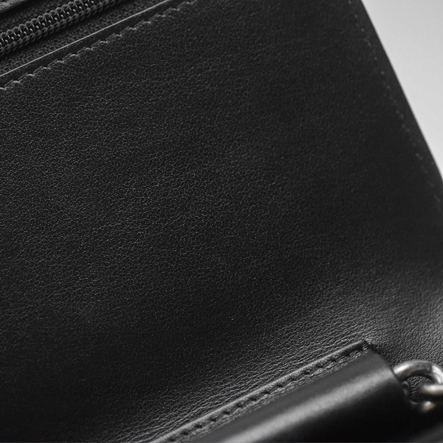 Chanel Quilted Boy Wallet on Chain WOC Black Caviar Ruthenium Hardware