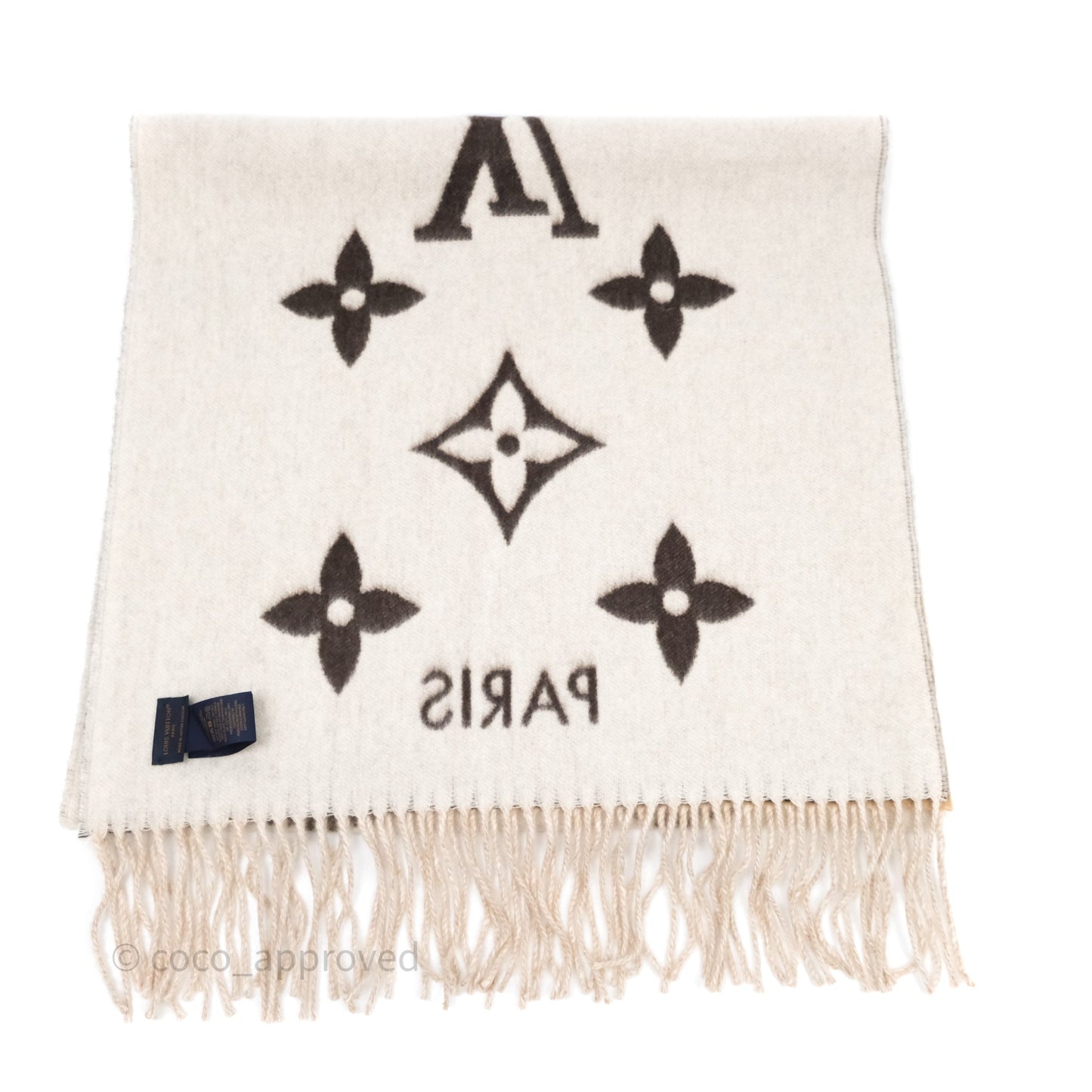 Louis Vuitton Reykjavik Gradient Scarf Cashmere Beige