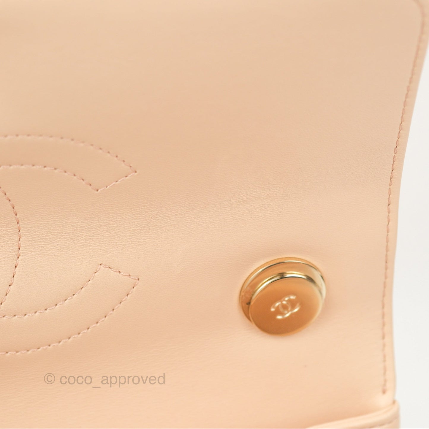 Chanel Small Trendy CC Light Beige Pink Lambskin Gold Hardware