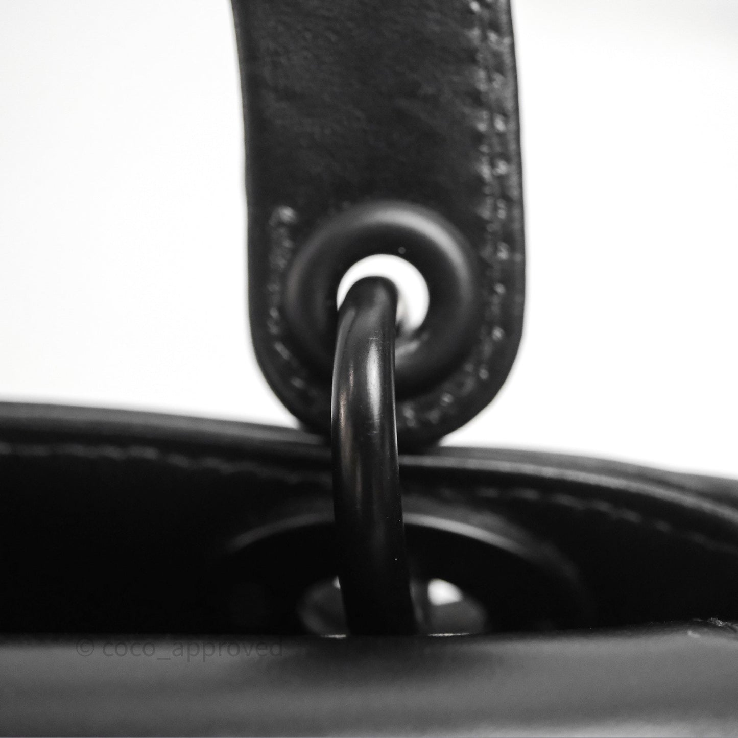 Dior Mini Lady Dior So Black Cannage Calfskin with Diamond Motif