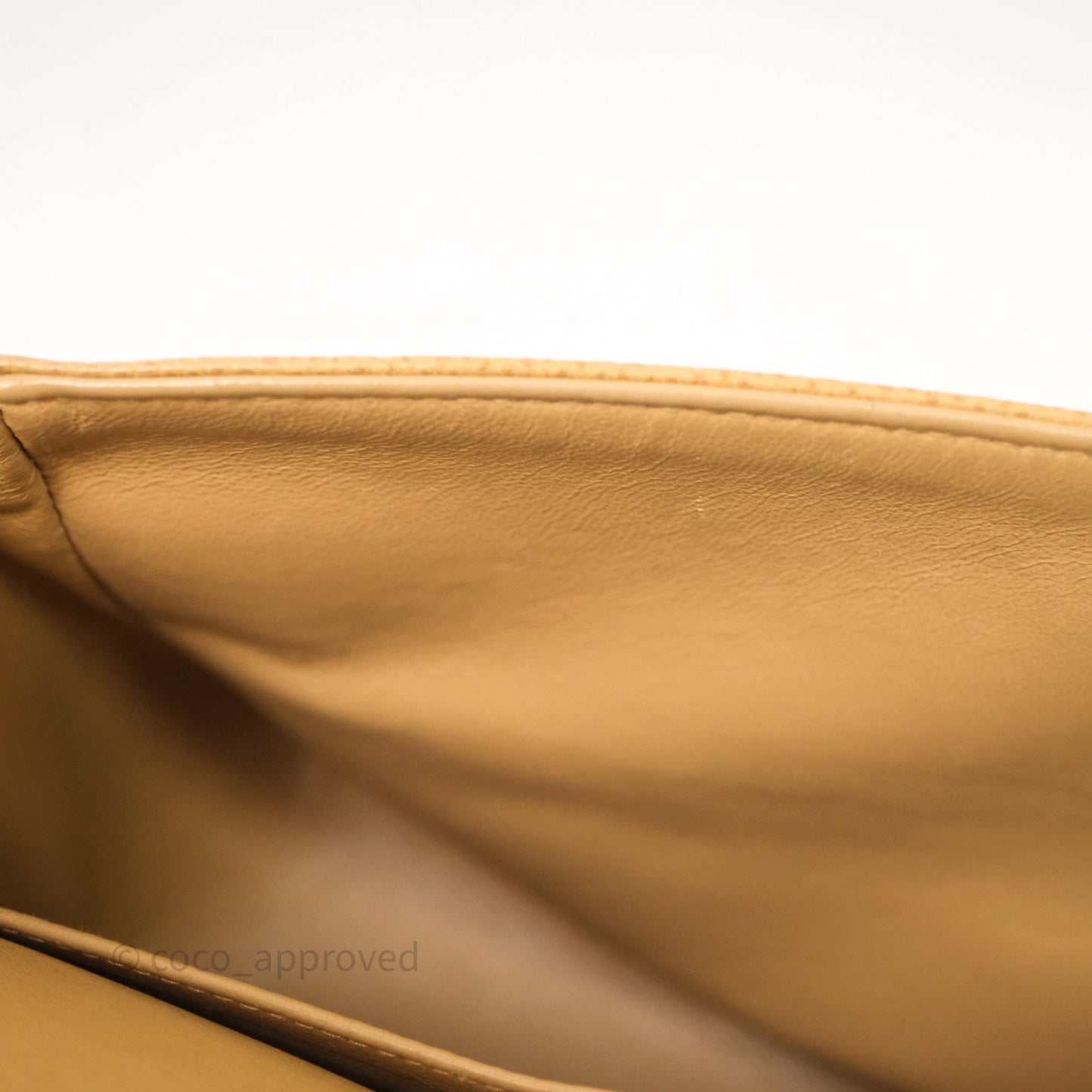 Chanel Vintage Medium Classic Flap Beige Caviar 24K Gold Hardware