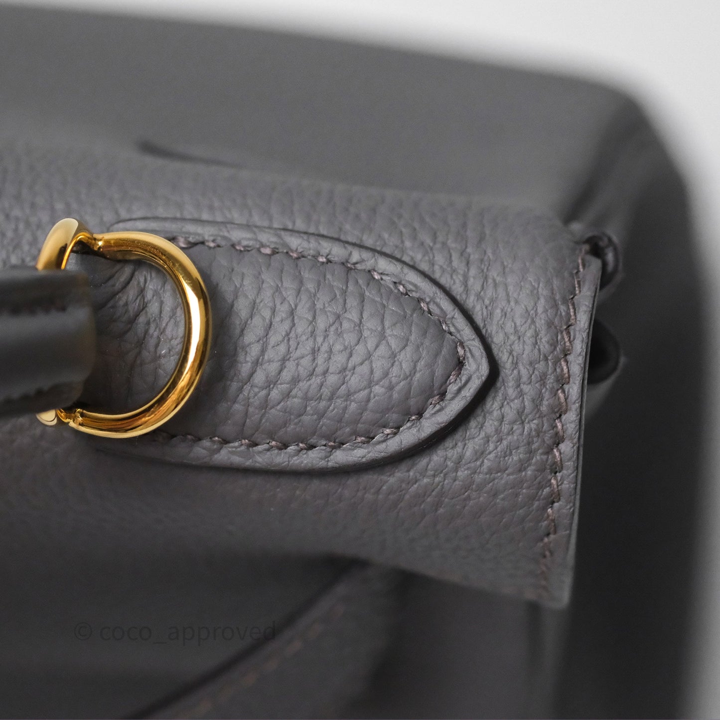 Hermès Kelly II 28 Retourne Etain 8F Togo Gold Hardware