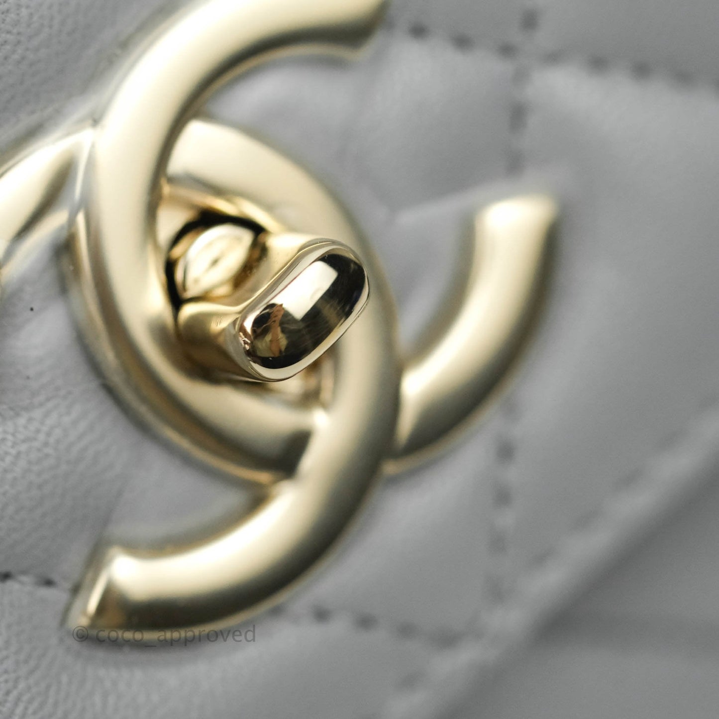 Chanel Quilted Trendy CC Small Grey Lambskin Gold Hardware