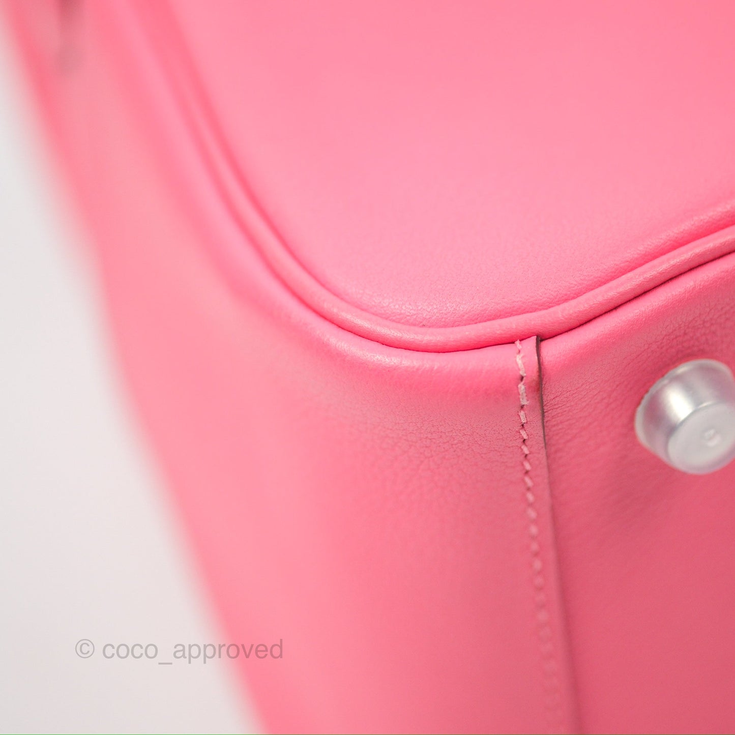 Hermès Lindy 26 Rose Azalee Evercolor Palladium Hardware