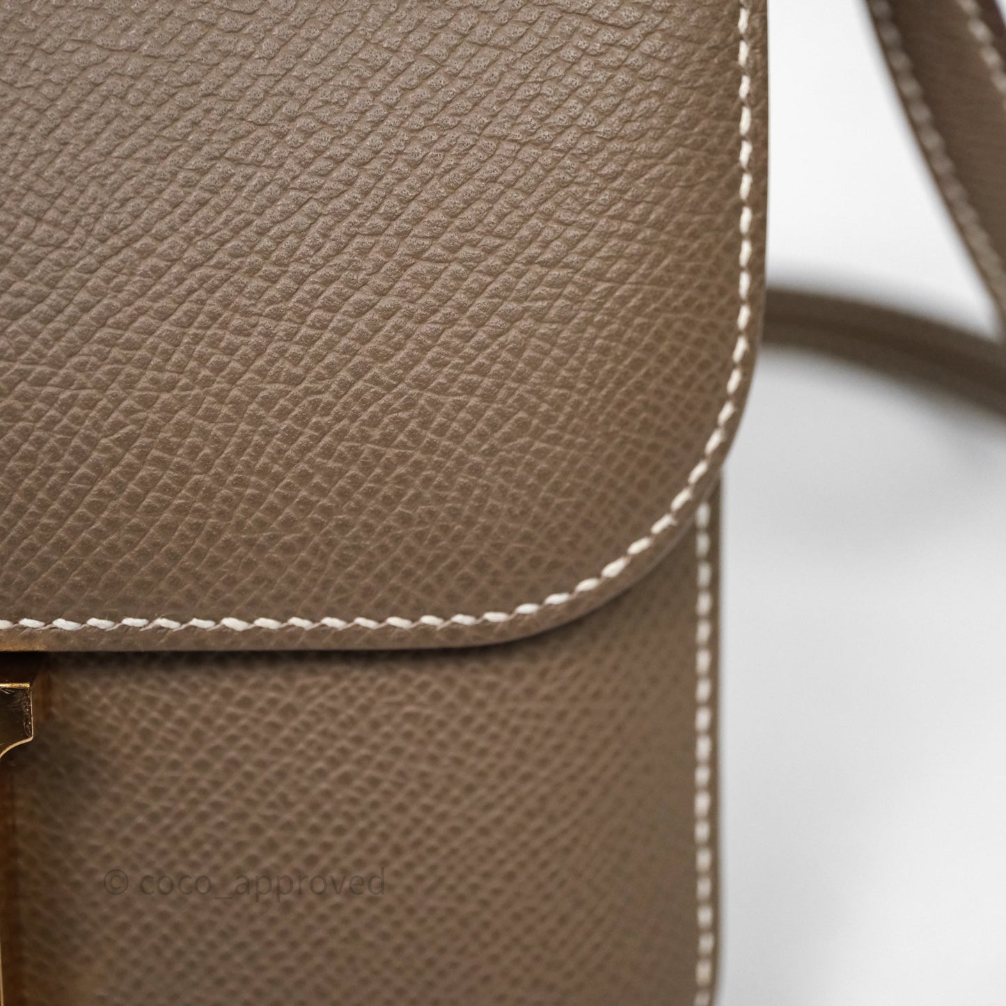 Hermès Constance Mini 18cm Etoupe Epsom Gold Hardware