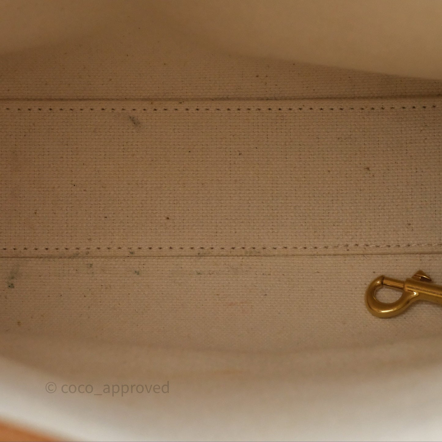 Celine Small Vertical Cabas Tote With Celine Print Natural/ Tan