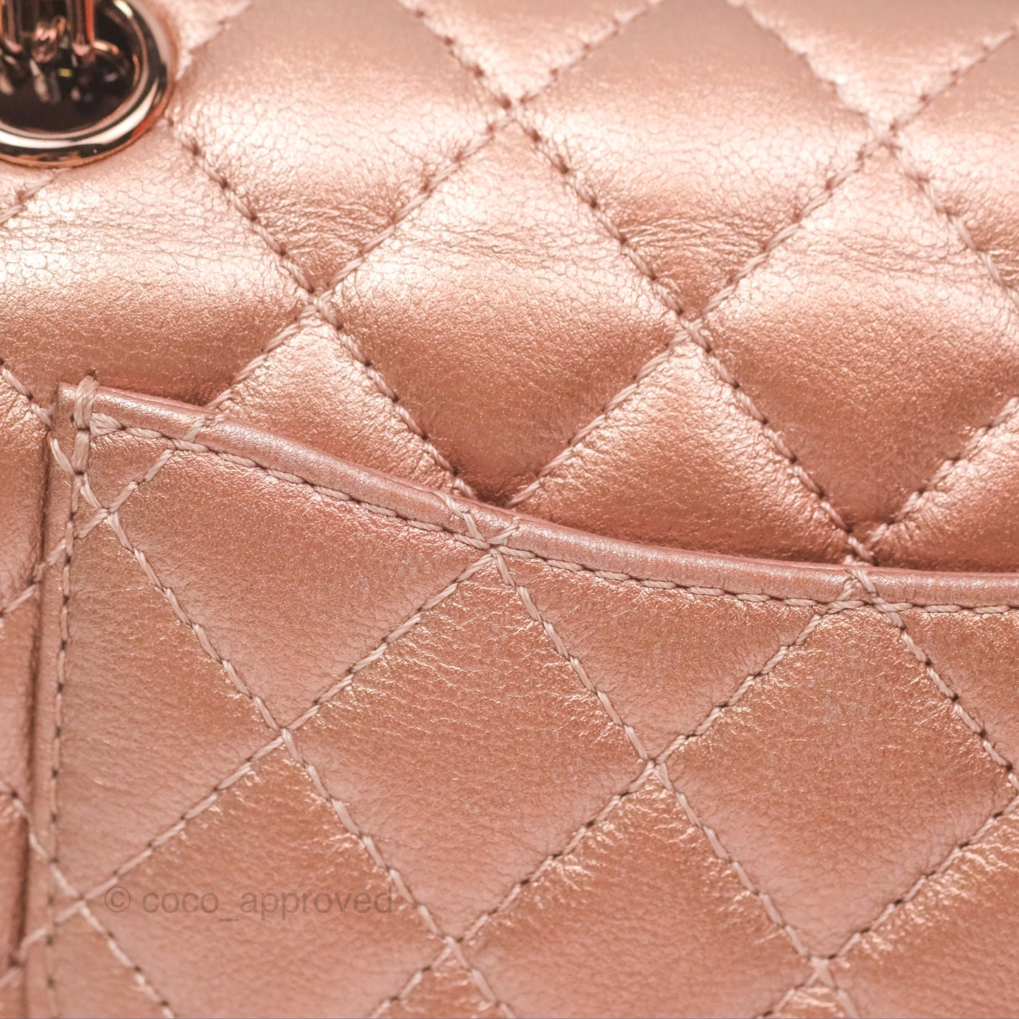 Chanel Mini Reissue 224 Copper Metallic Calfskin Rose Gold