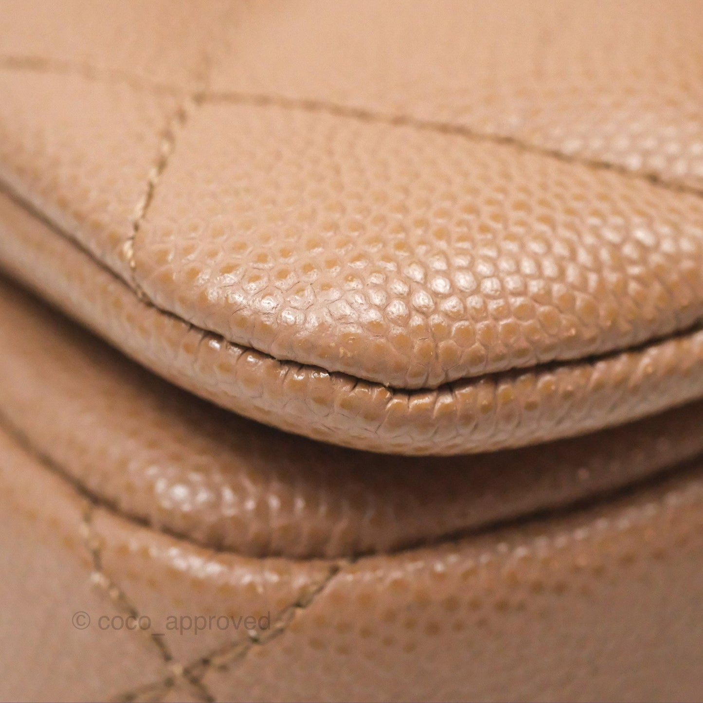 Chanel Coco First Dark Beige Flap Bag Caviar Gold Hardware 22K