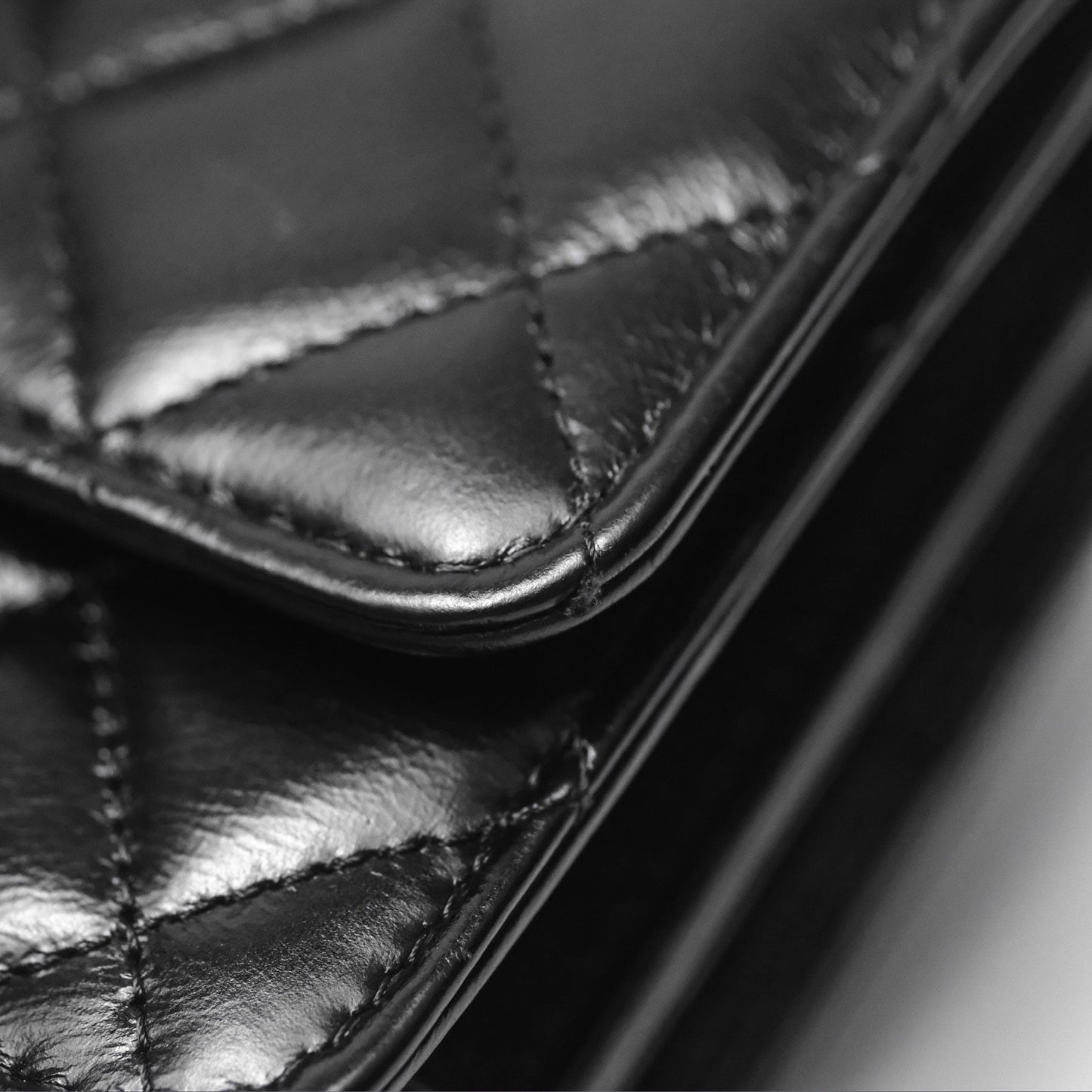 Chanel Mini Crystal Top Handle Wallet On Chain WOC Black Calfskin Gun Metal Hardware 23K