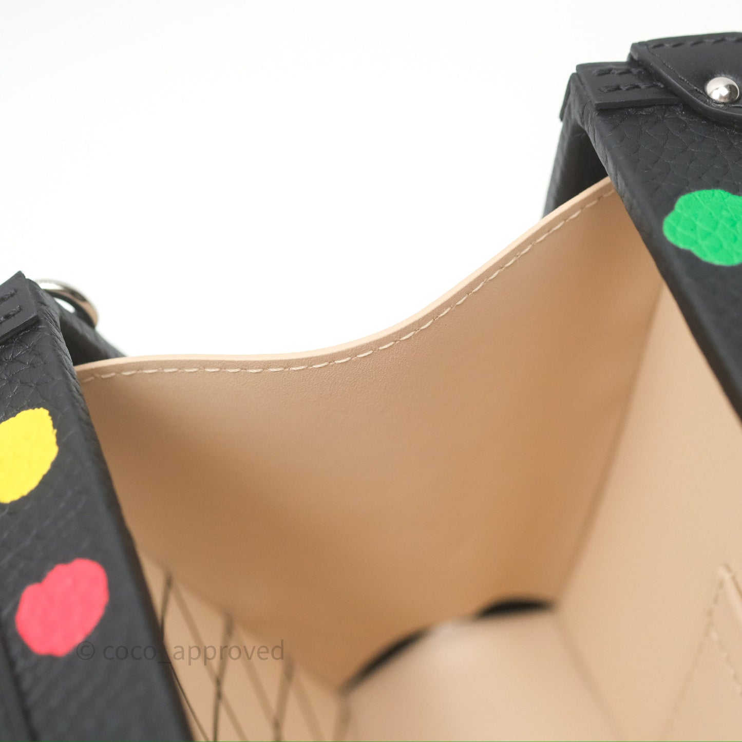 Louis Vuitton x Yayoi Kusama Petite Malle In Black Silver Hardware
