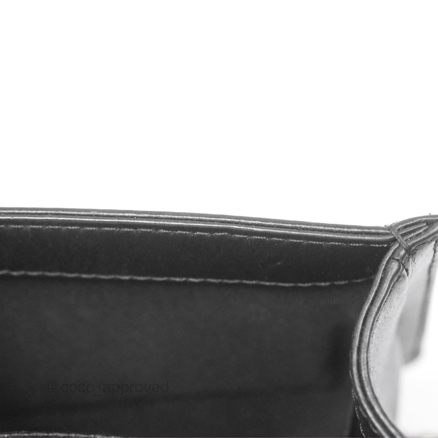 Chanel Small Chain Around Top Handle Boy Black Calfskin Ruthenium Hardware