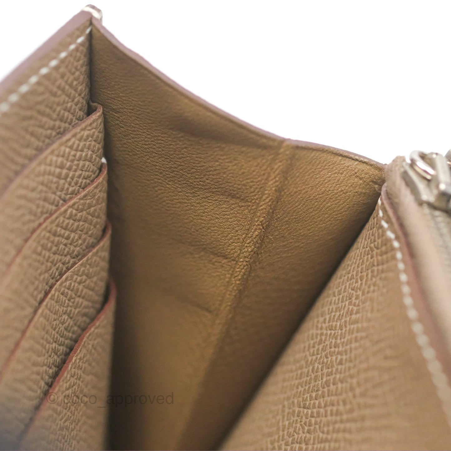 Hermès Kelly Wallet Etoupe Epsom Palladium Hardware