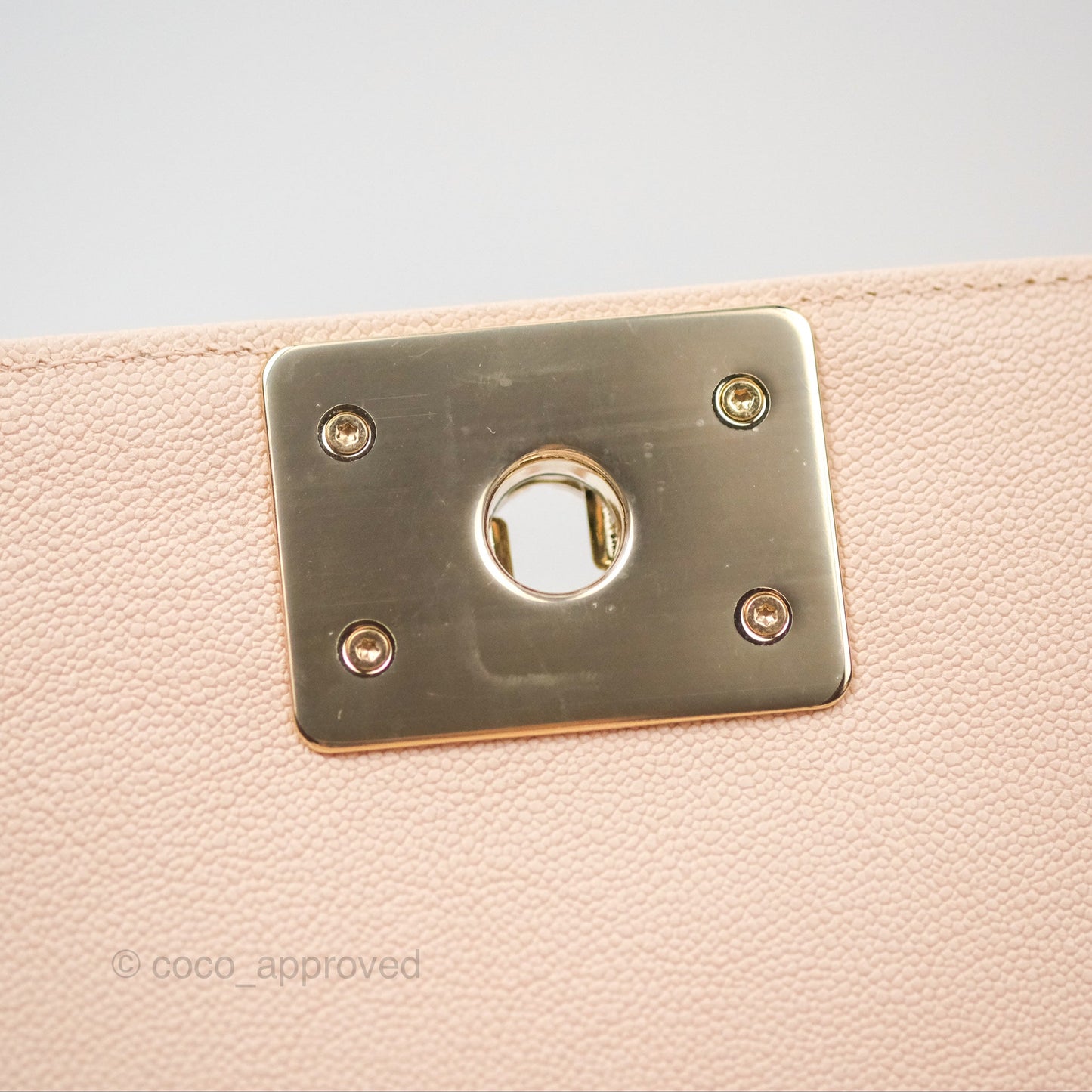 Chanel Chevron Medium Boy Light Pink Caviar Gold Hardware