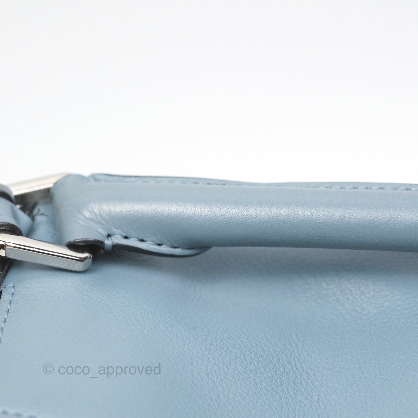 Loewe Medium Puzzle Bag Blue Calfskin Silver Hardware