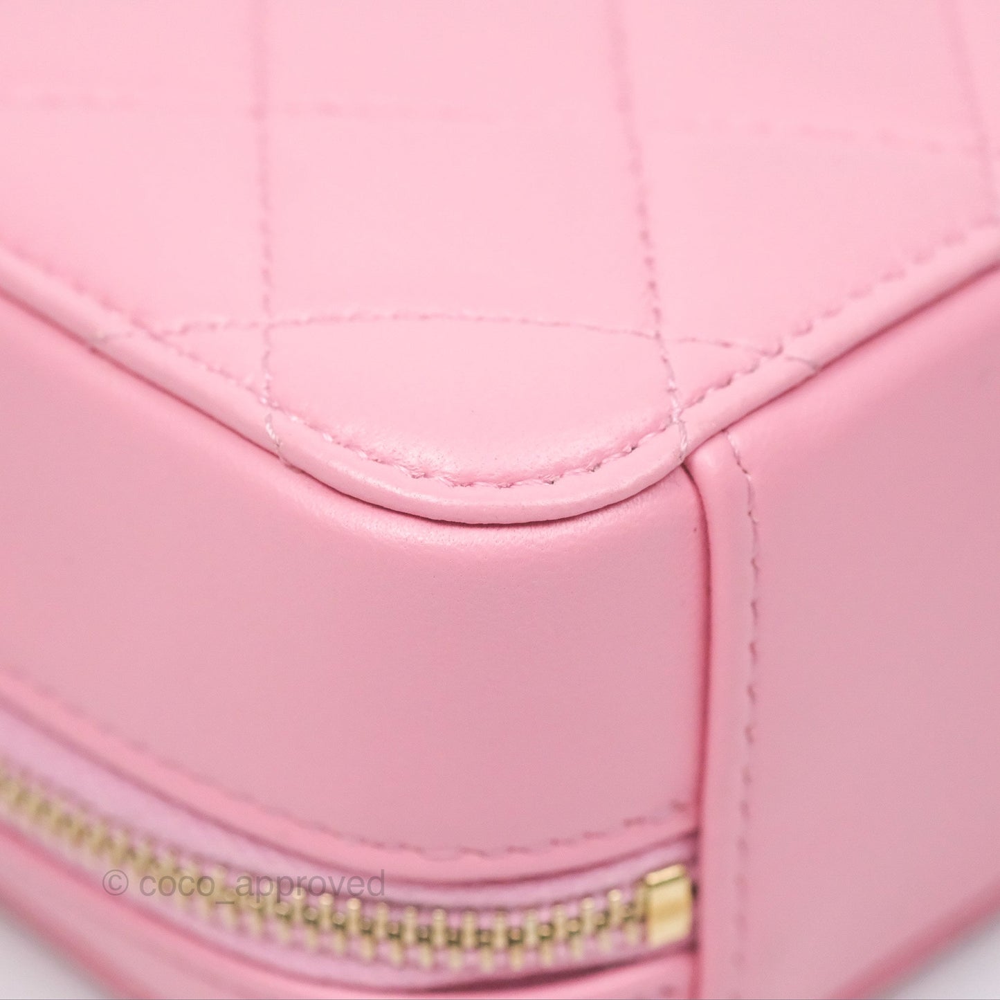 Chanel Camera Case Quilted Pink Lambskin Gold Hardware