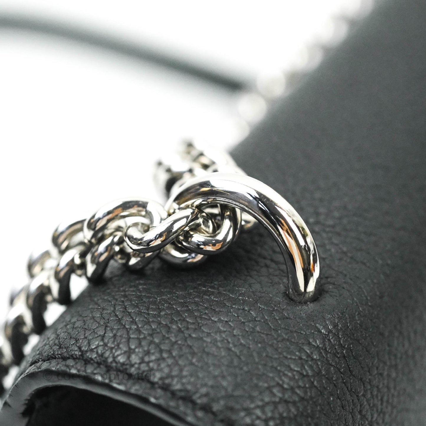 Louis Vuitton Calfskin My Lockme BB Bag Black Silver Hardware