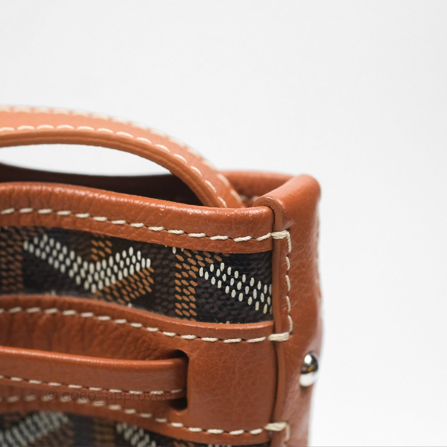 Goyard Petit Flot Bucket Bag Black & Tan Goyardine