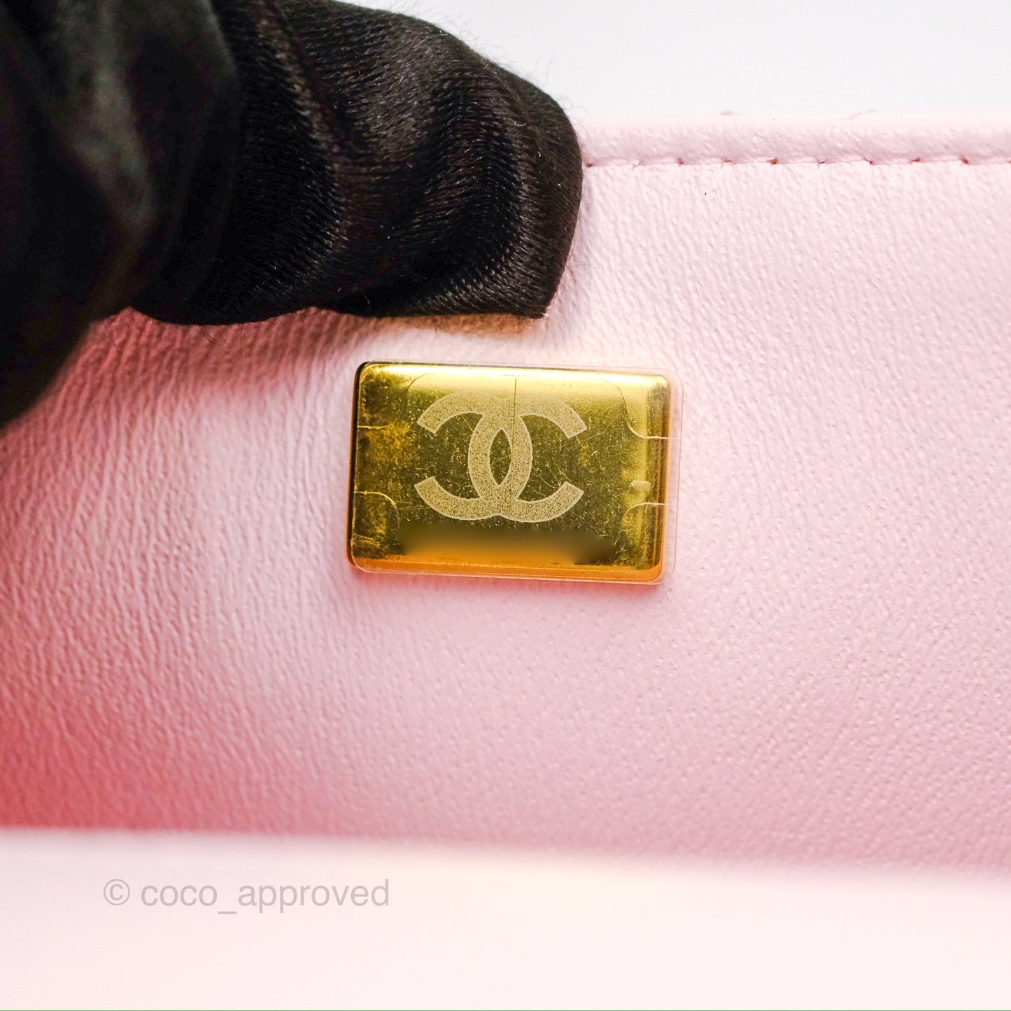 Chanel Top Handle Mini Rectangular Flap Bag Light Pink Lambskin Gold Hardware