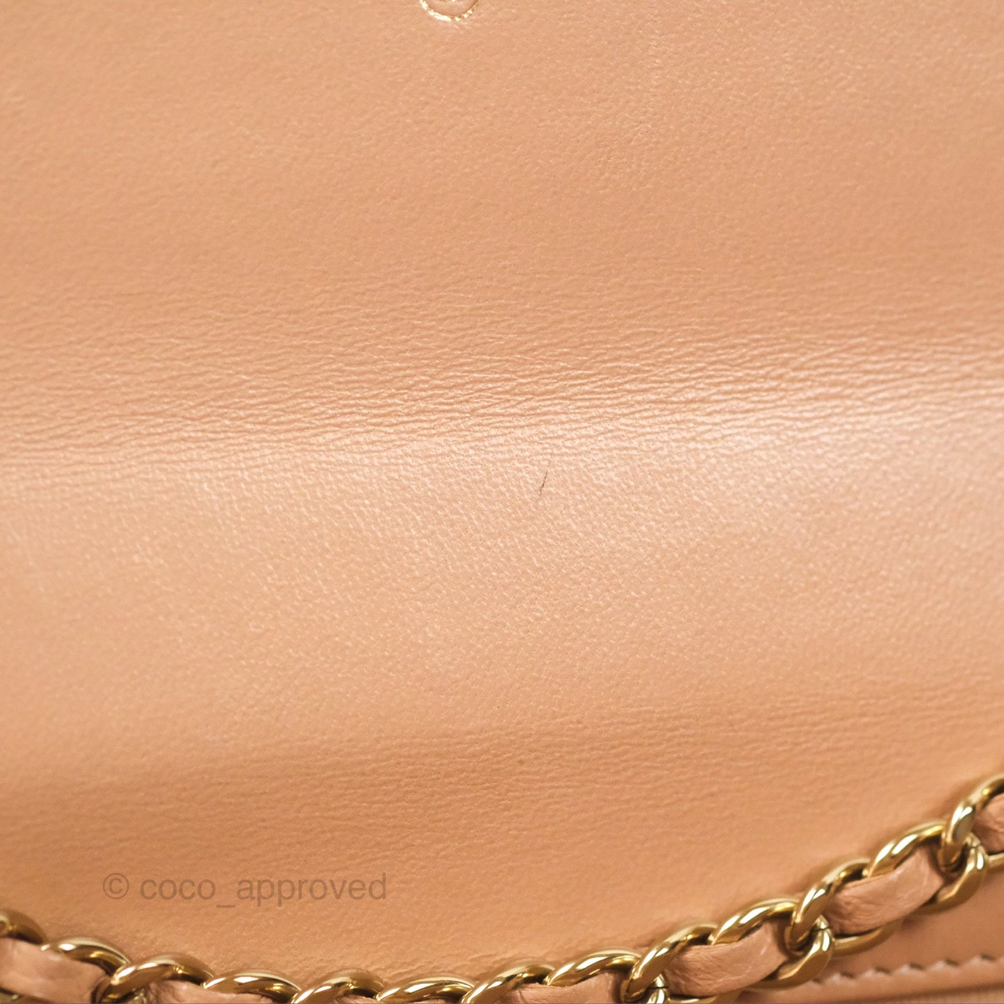 Chanel Trendy CC WOC Quilted Beige Lambskin Gold Hardware