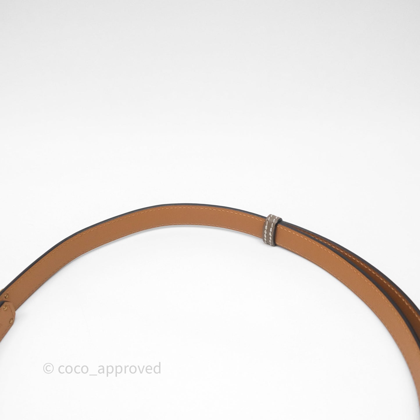 Hermès Kelly Buckle Belt Etoupe Epsom Rose Gold Hardware