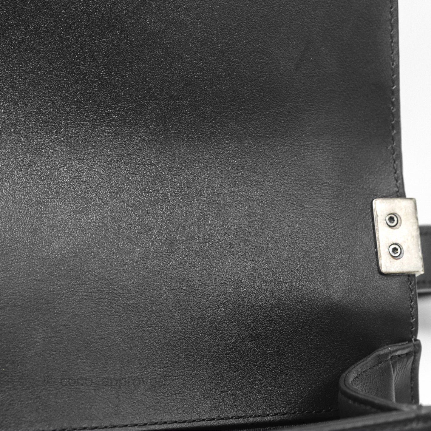 Chanel Small Boy Quilted Black Calfskin Ruthenium Hardware