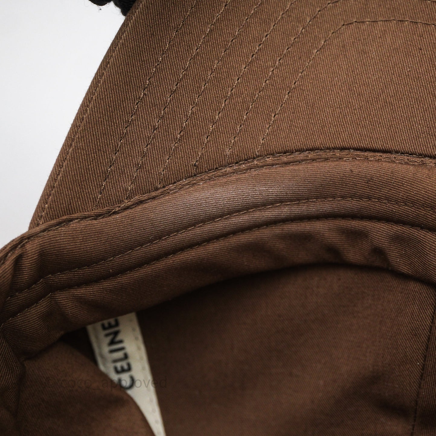 Celine Casquette Baseball Triomphe Cap Brown Size M