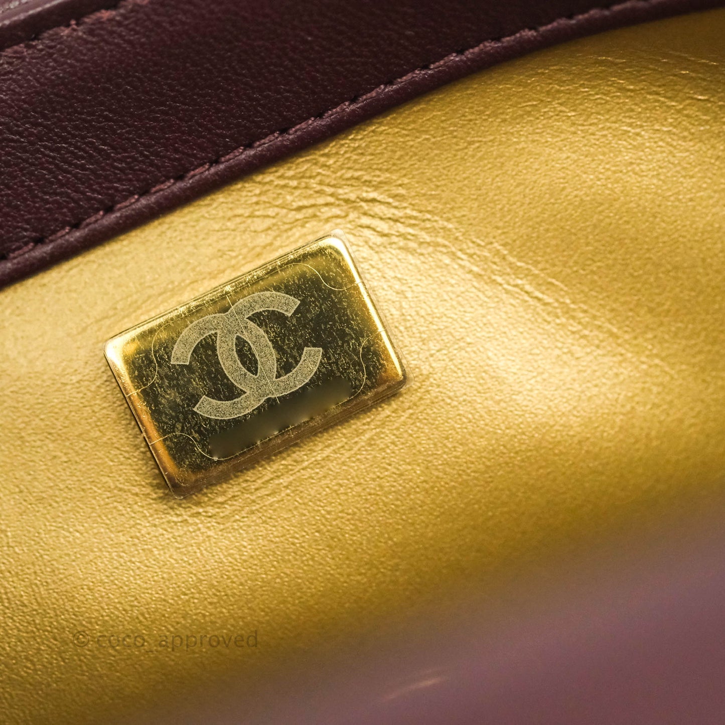 Chanel Mini Rectangular Pearl Crush Quilted Maroon Red Lambskin Gold Hardware