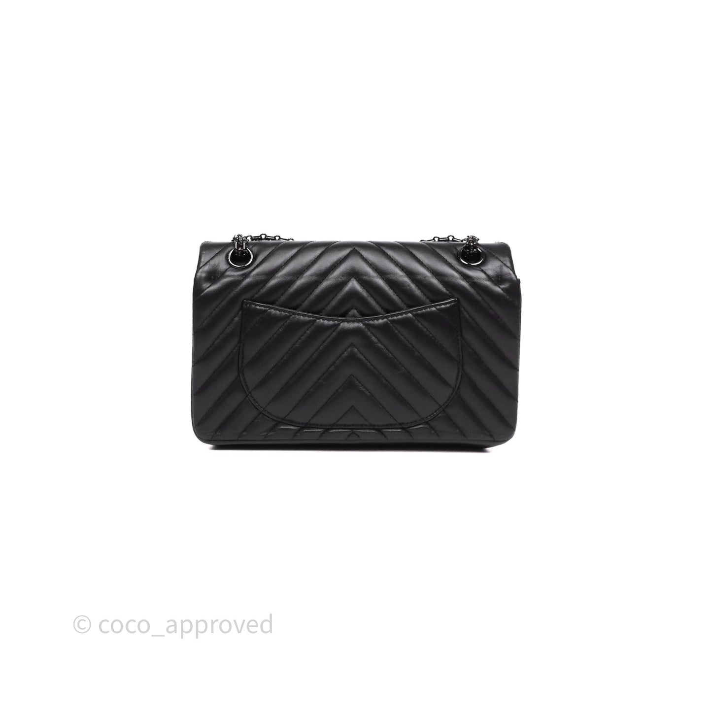 Chanel Reissue 225 Chevron Aged Calfskin So Black