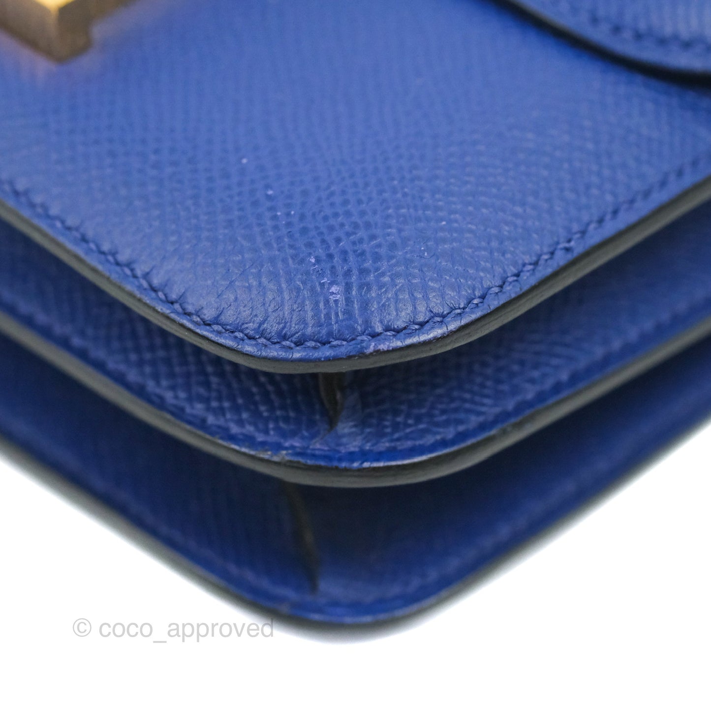 Hermès Constance Mini 18cm Bleu Electric Epsom Gold Hardware