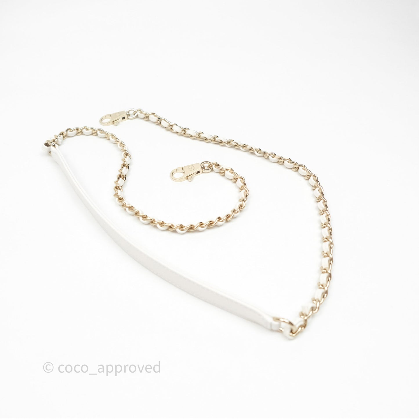 Chanel Small Coco Handle Quilted White Caviar Gold Hardware