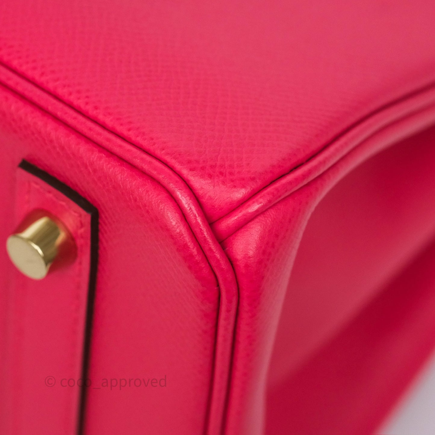 Hermès Birkin Retourne 30 Rose Extreme I6 Epsom Gold Hardware