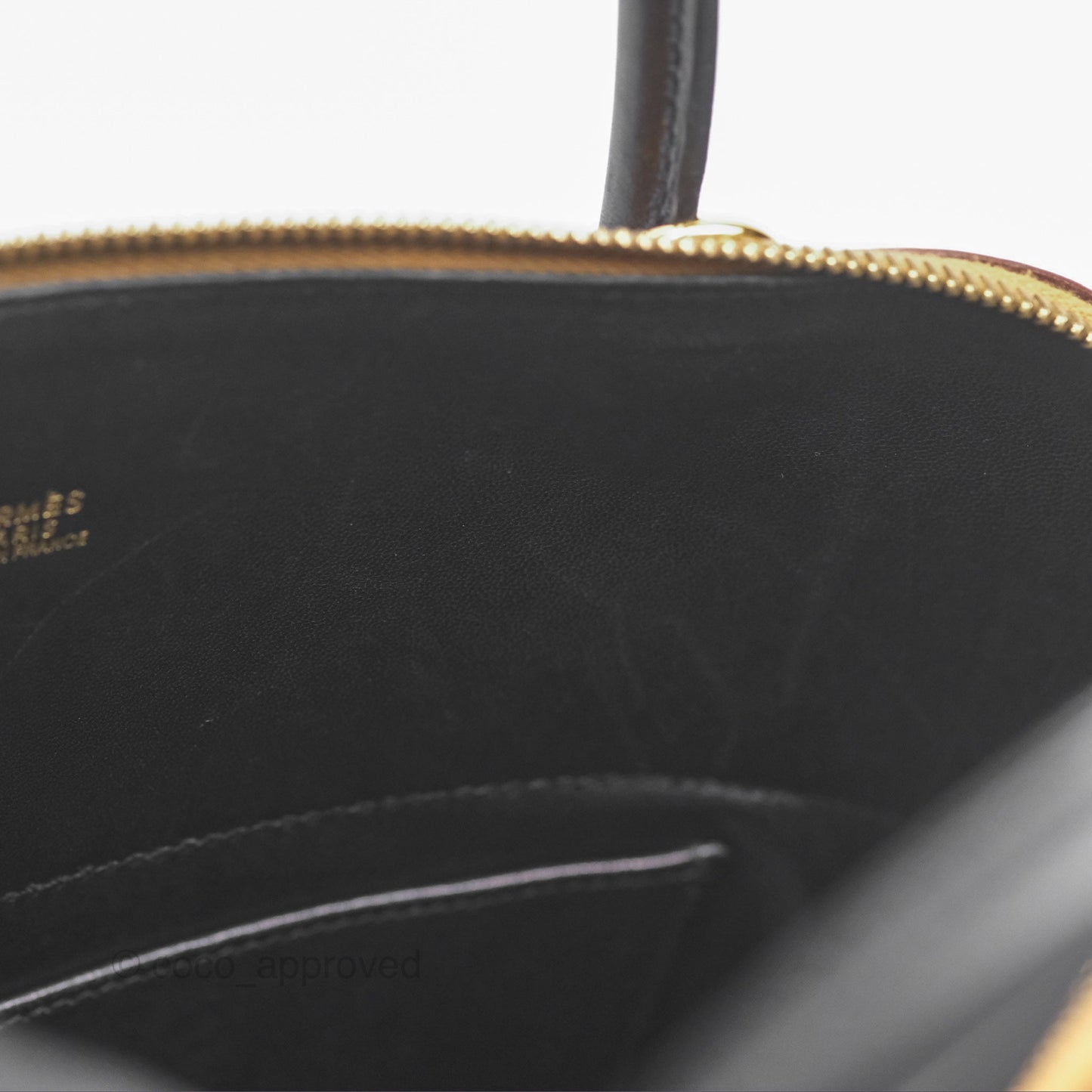 Hermès Bolide 31 Noir 89 / Natural Box Leather Gold Hardware
