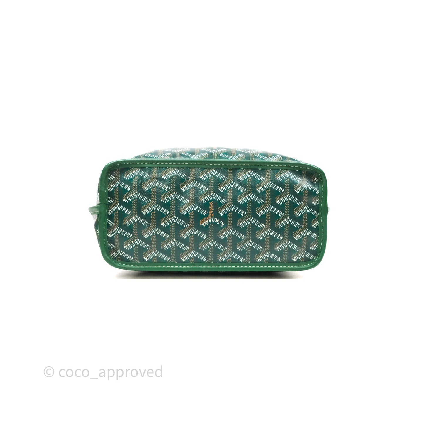 Goyard Anjou Mini Tote Bag Green Goyardine Canvas