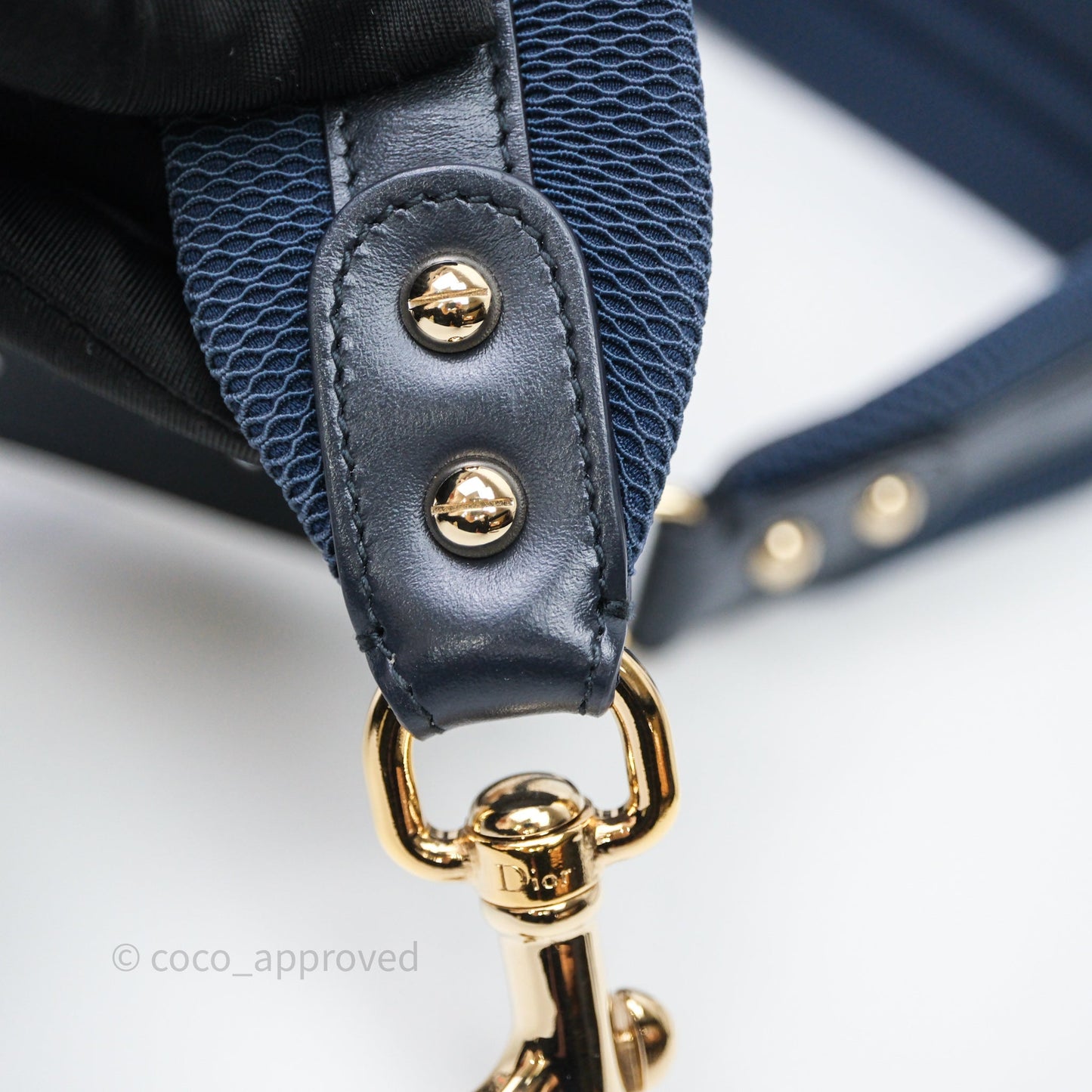 Dior Small Vibe Bucket Bag White Navy Smooth Calfskin