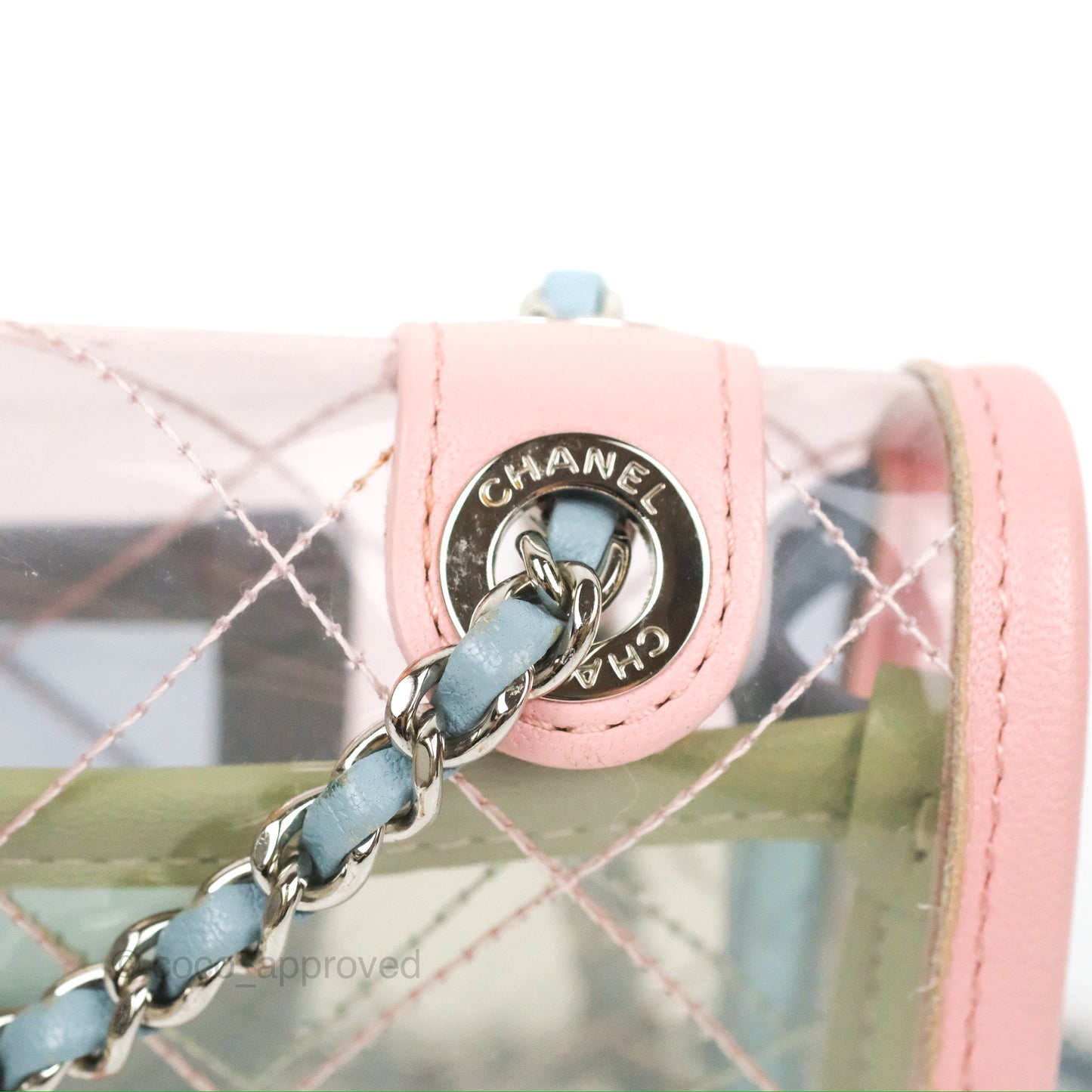 Chanel Mini Coco Splash Flap Bag PVC Lambskin Pink/Blue/Green Silver Hardware