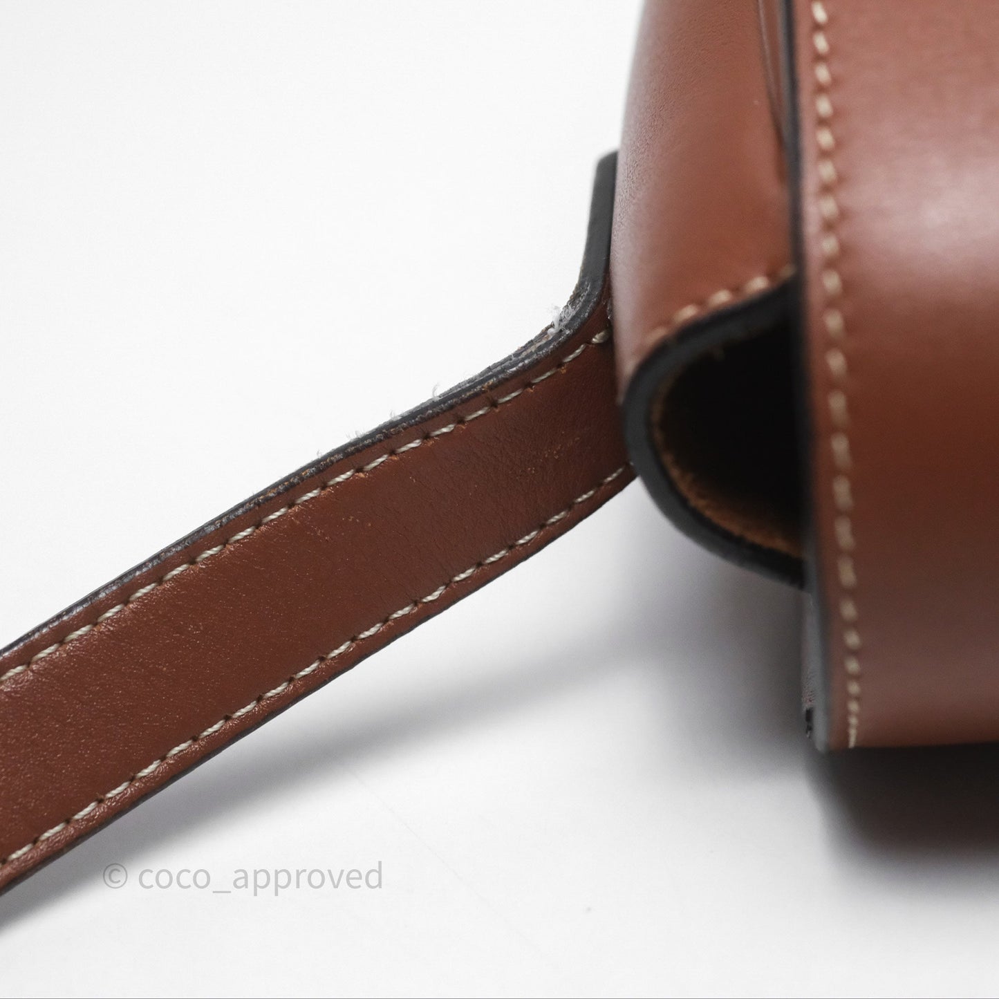 Celine Folco Cuir Triomphe in Smooth Calfskin Tan
