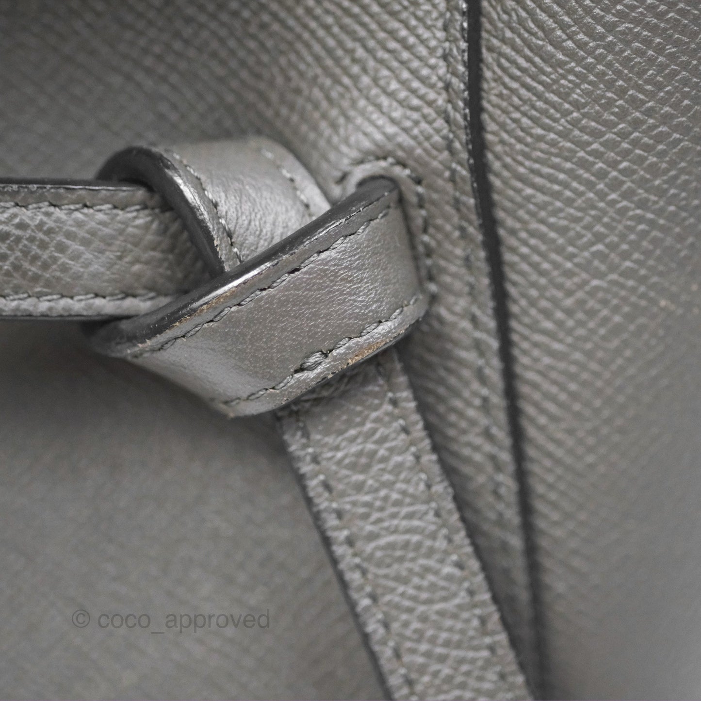Celine Micro Belt Bag Grey Grained Calfskin Gold Hardware