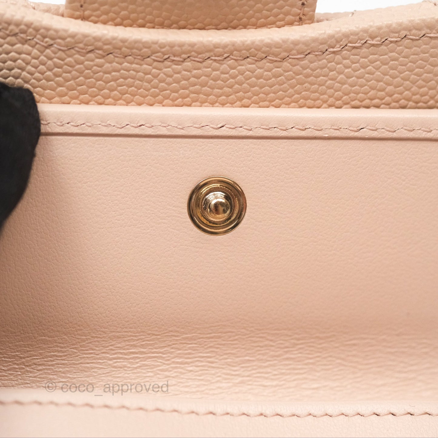 Chanel Classic Short Flap Wallet Beige Pink Caviar Gold Hardware