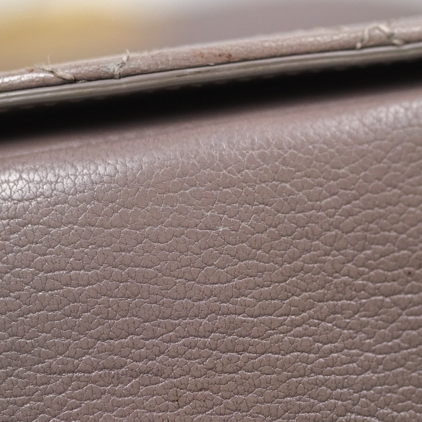 Chanel Coco Curve Flap Burnished Lilac Grey Calfskin Goatskin Antique Gold Hardware