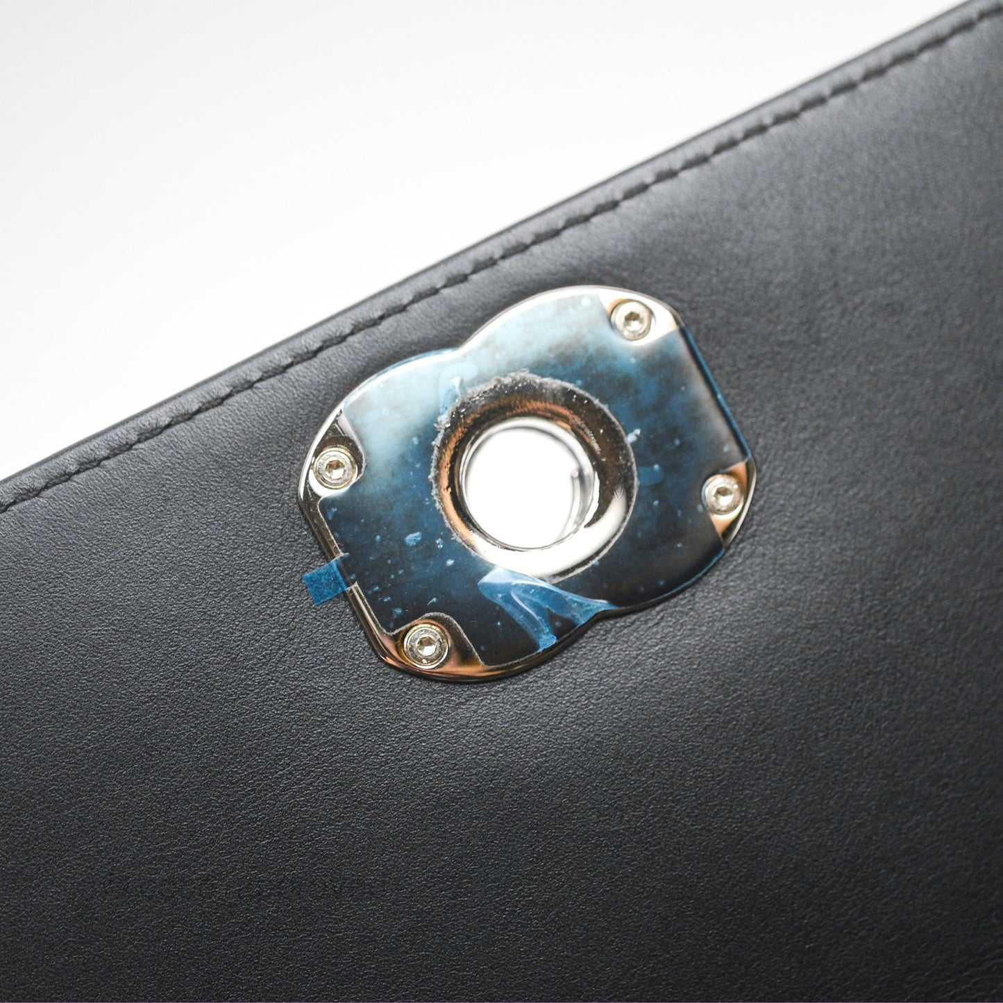 Chanel Small Flap Coco Boy Black Patent Silver Hardware
