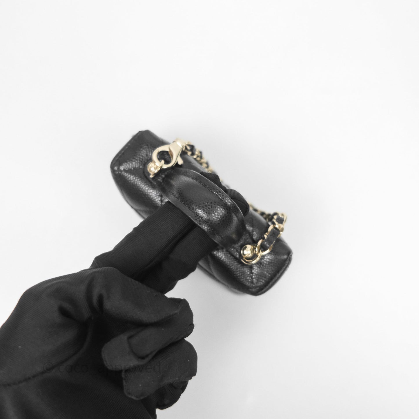 Chanel Classic Black Caviar Mini Bag Charm