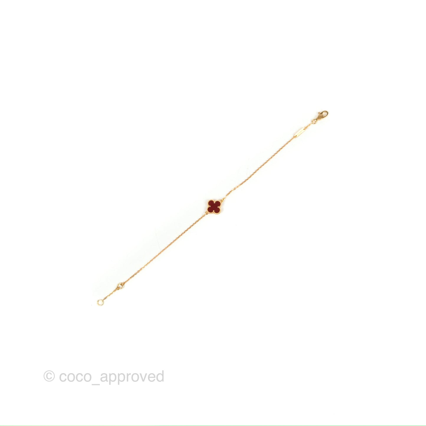 Van Cleef & Arpels Sweet Alhambra Bracelet Red Carnelian Rose Gold