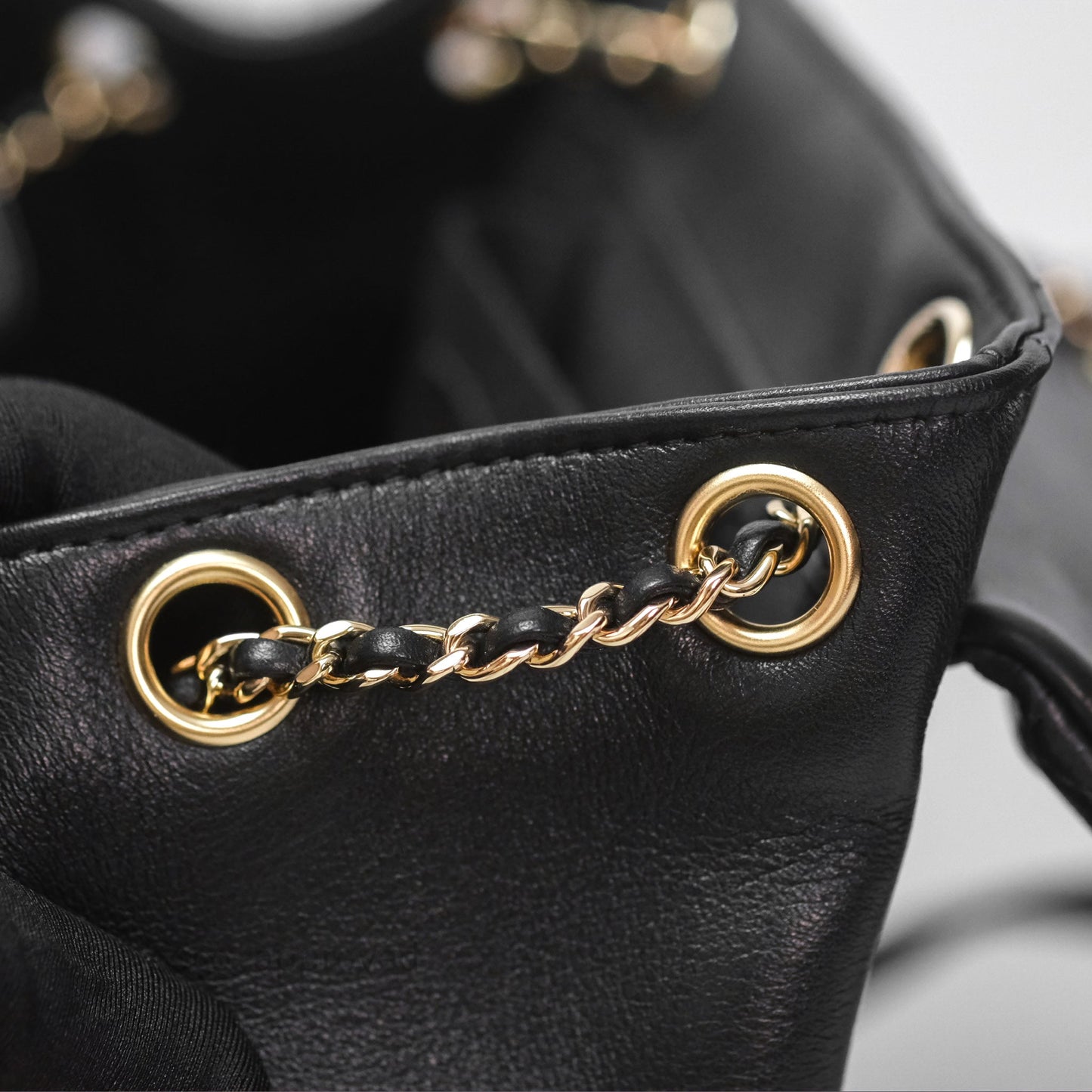 Chanel Quilted Large Duma Drawstring Backpack Black Calfskin