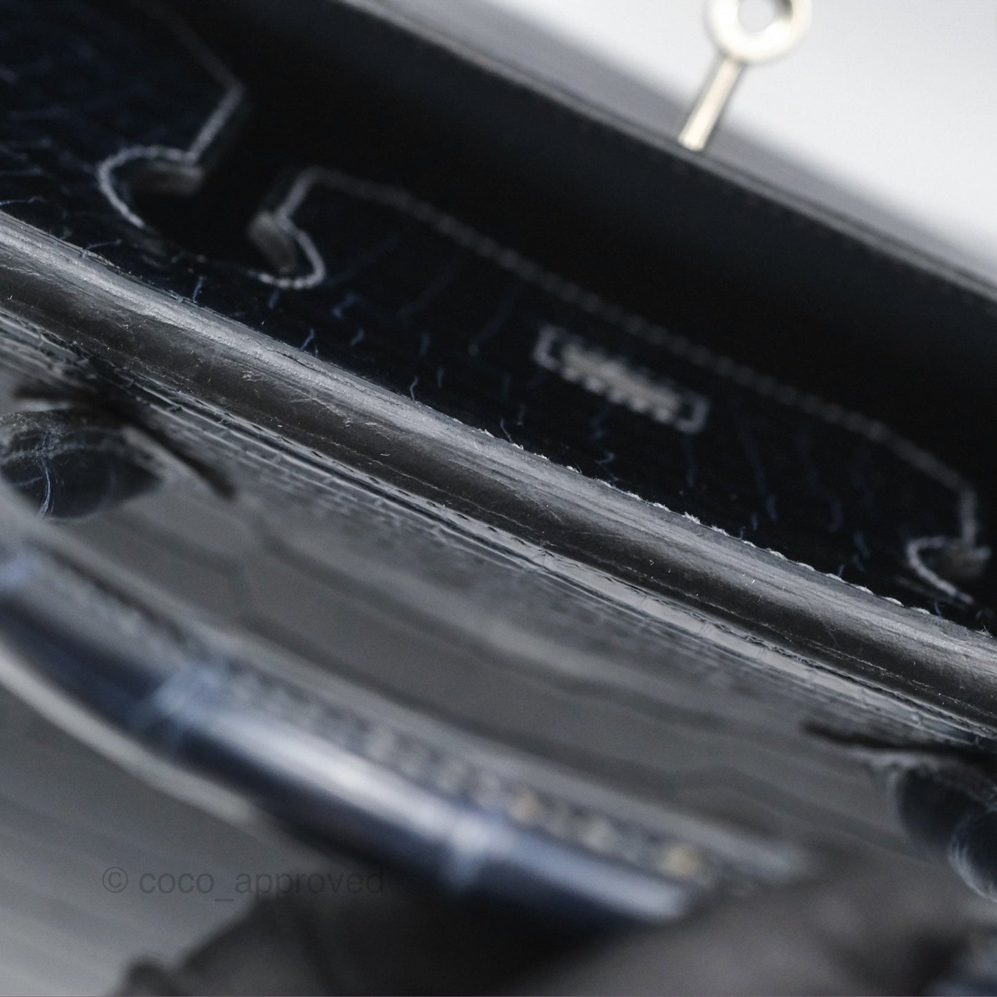 Hermès Birkin 35 Porosus Marine 78 Palladium Hardware