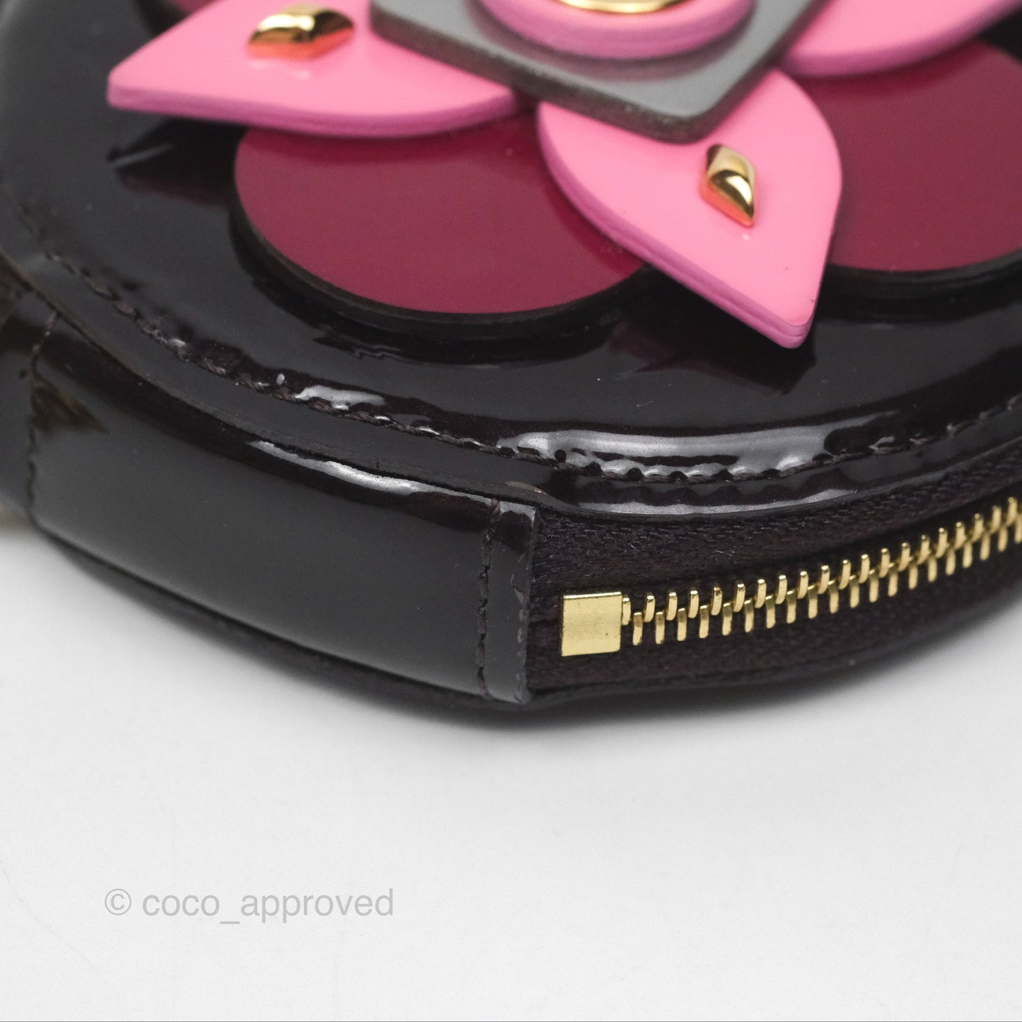Louis Vuitton Porte Monnaie Rond Vernis Flower Wallet